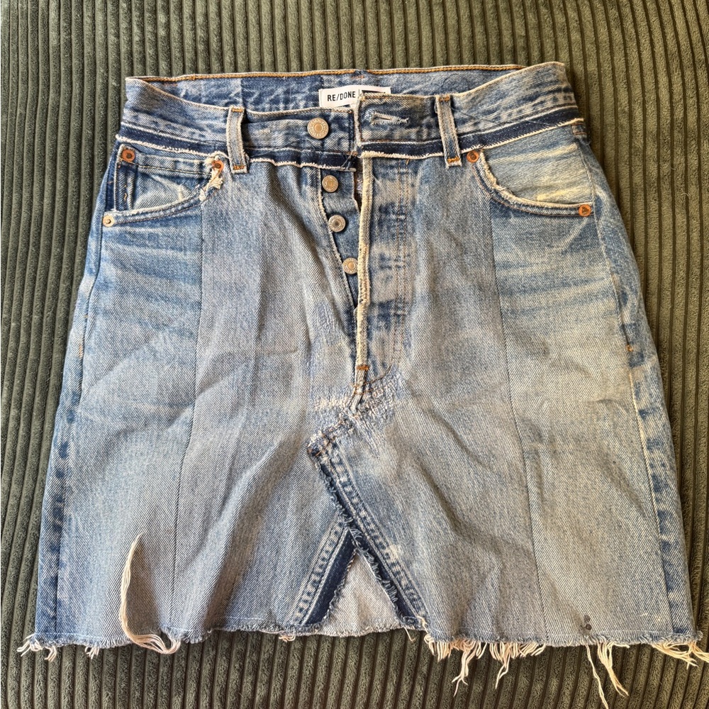 Re/Done x Levis Blue Denim Skirt, size 26